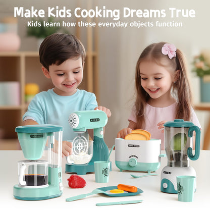 BRIGPICIOUS Play Kitchen Accessories & Appliances, Toys for Girls Ages 3-8