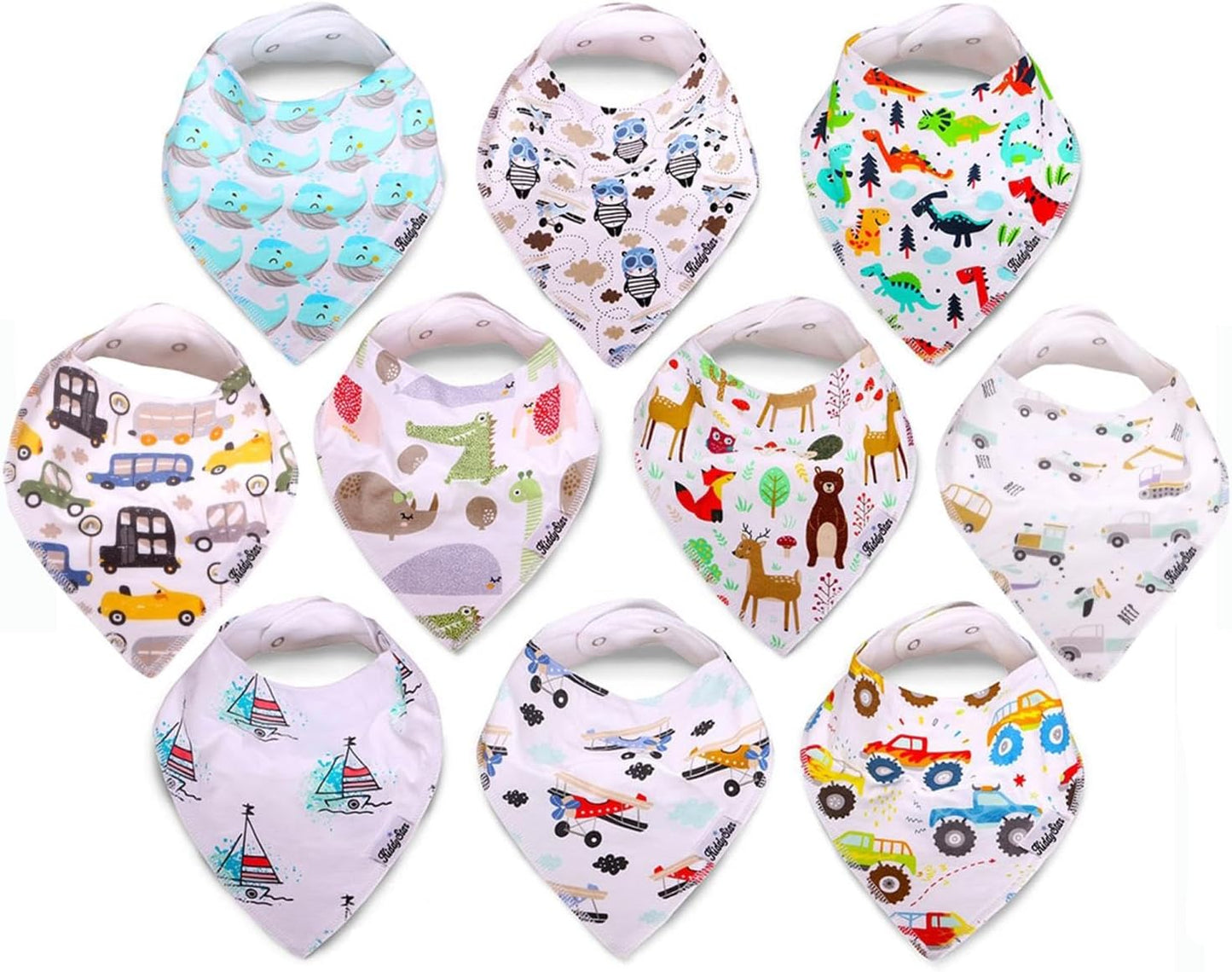 Organic Cotton Baby Bibs – Soft Teething & Drool Bib for Newborns & Toddlers – Hypoallergenic
