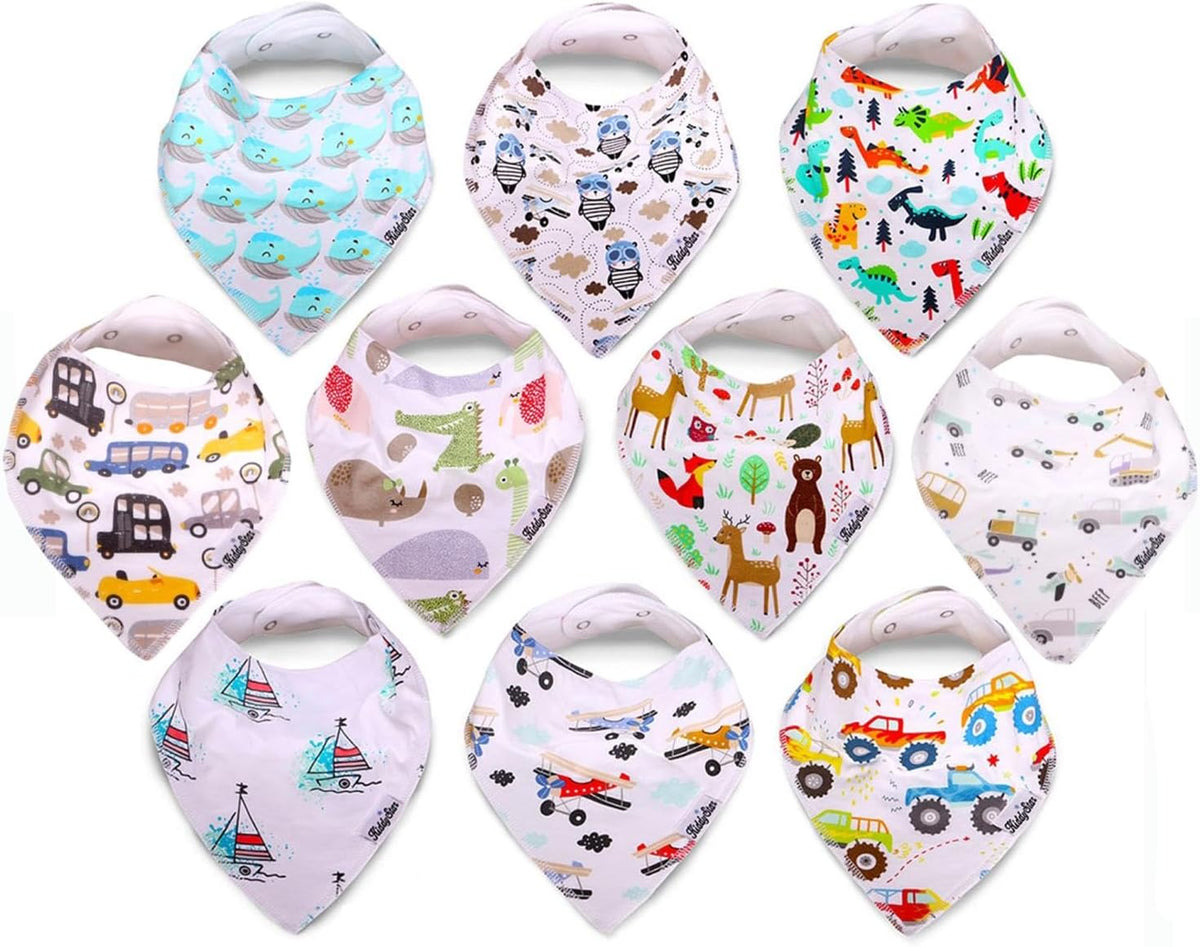 Organic Cotton Baby Bibs – Soft Teething & Drool Bib for Newborns & Toddlers – Hypoallergenic
