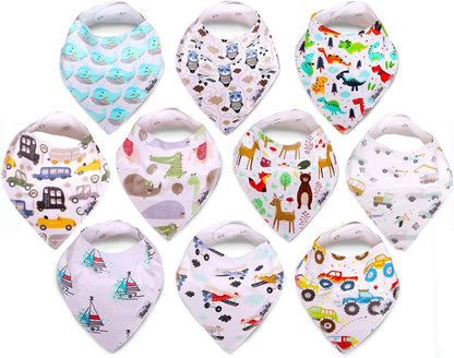 Organic Cotton Baby Bibs – Soft Teething & Drool Bib for Newborns & Toddlers – Hypoallergenic