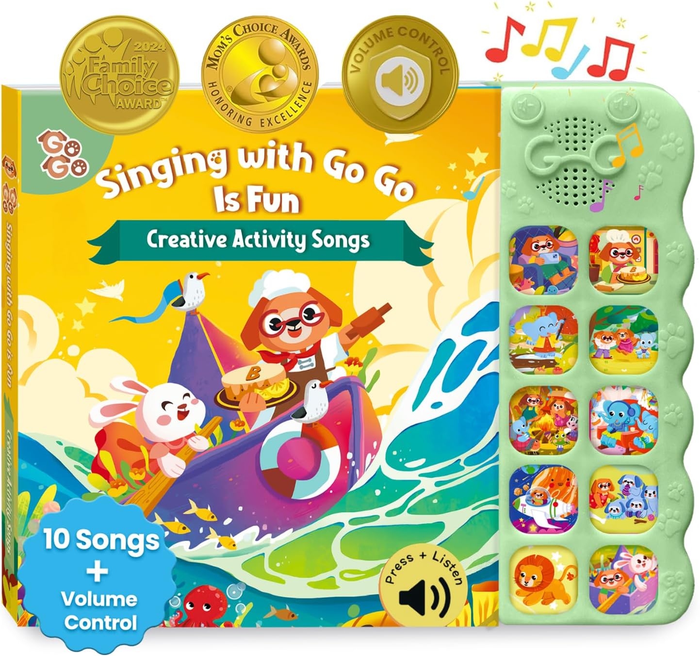 GO GO Creative Activity Nursery Rhymes: Nursery Rhyme Books, Sound Book, 10 Songs, Talking Books