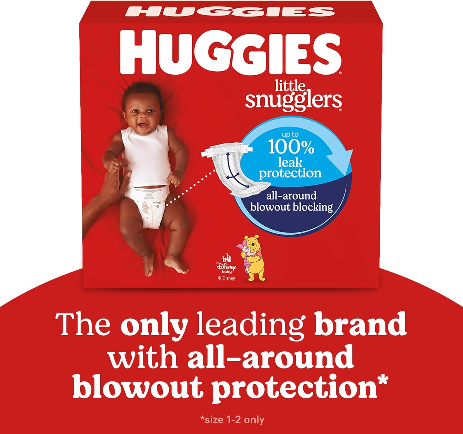 Huggies Size 1 Diapers, Little Snugglers Baby Diapers, Size 1 (8-14 lbs), 32 Count, Packaging May