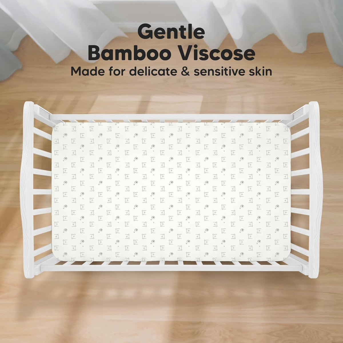 KeaBabies 2-Pack Baby Crib Sheets for Boys, Girls - 52x28 Viscose Derived from Bamboo Toddler Bed