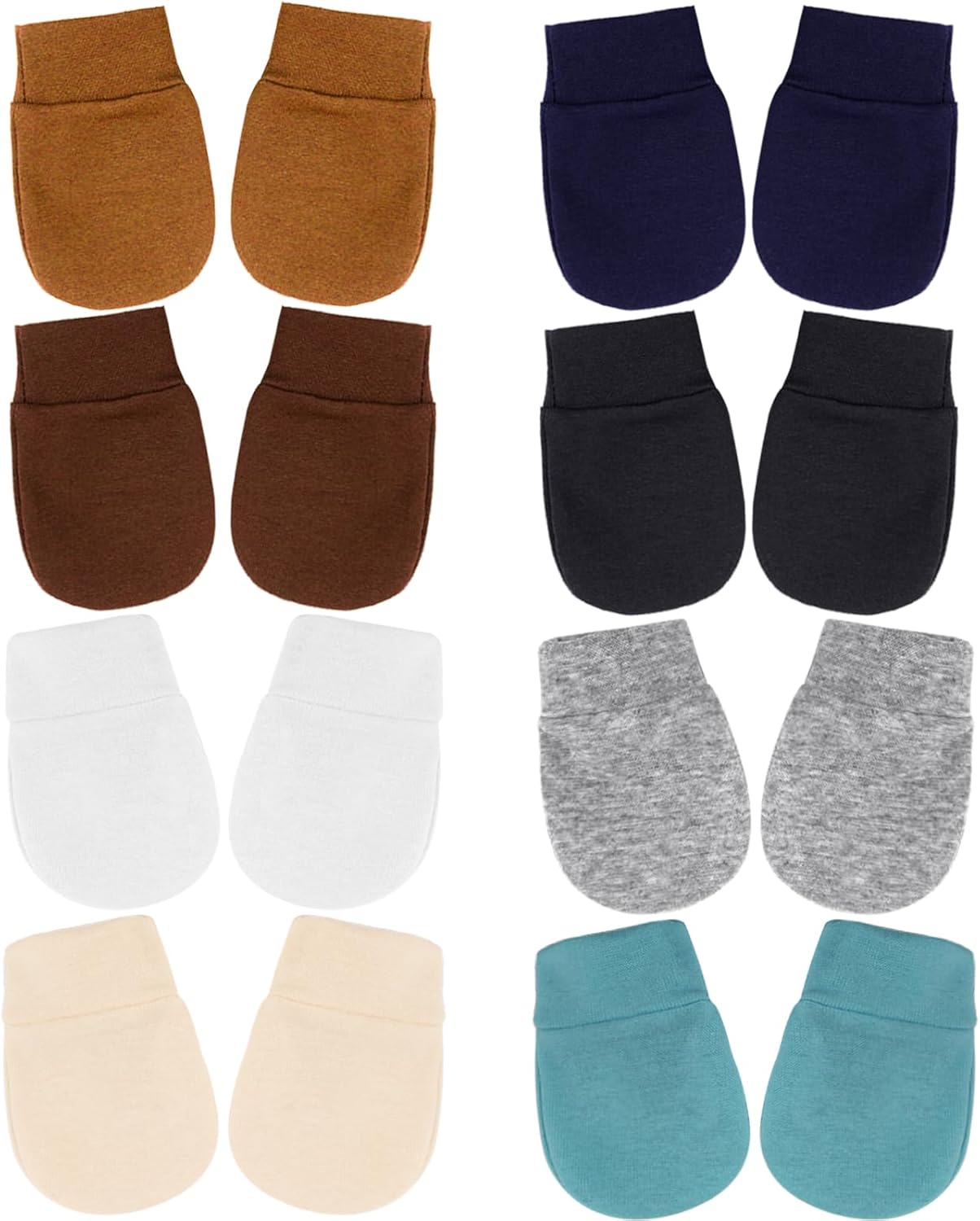 Newborn Baby Mittens No Scratch Cotton Elastic Wrist Gloves Infant Toddler Mittens for Baby Boy