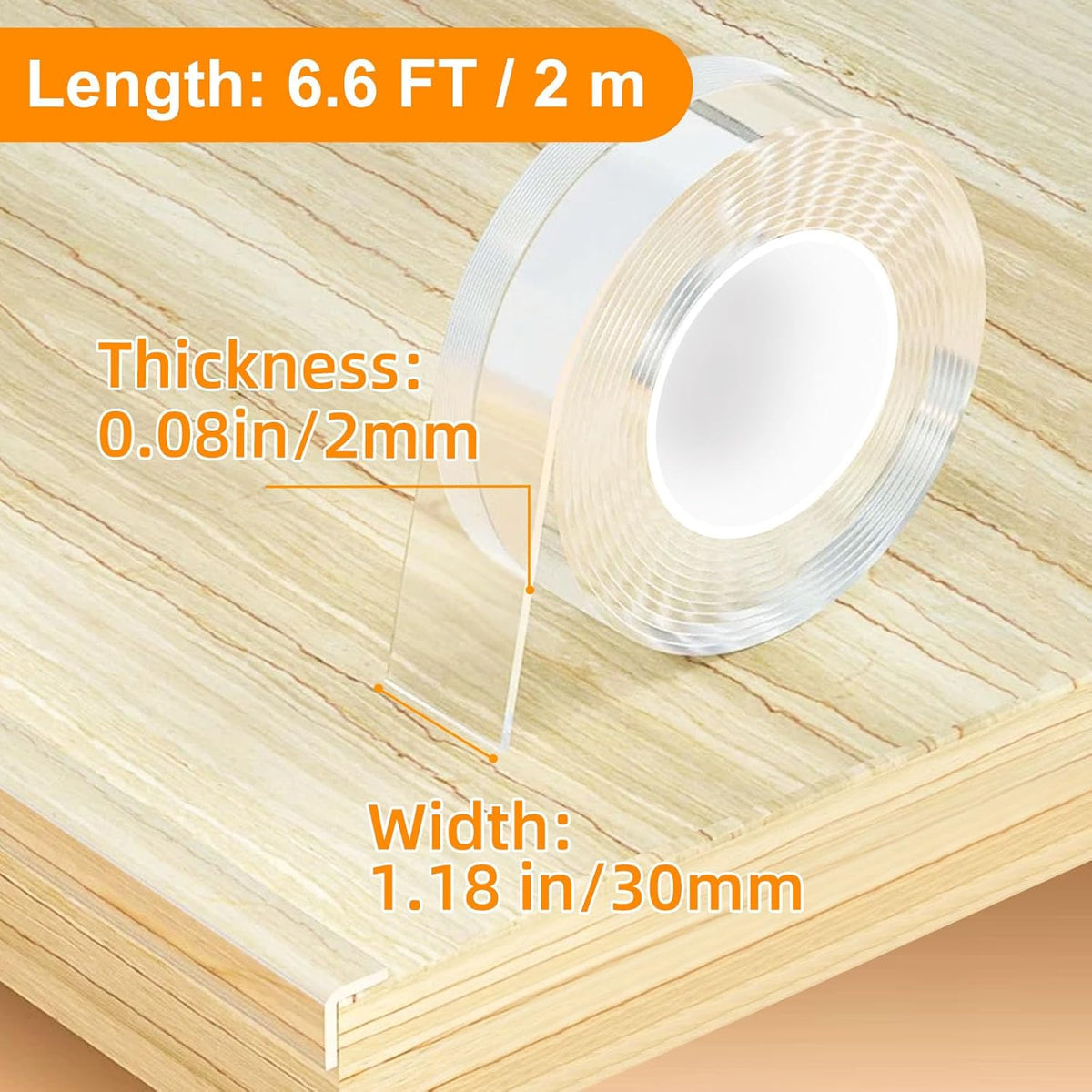 Clear Soft Corner Protectors for Furniture Strip,1.18 in x 6.6 FT,Sharp Edge & Table Bumper,Window