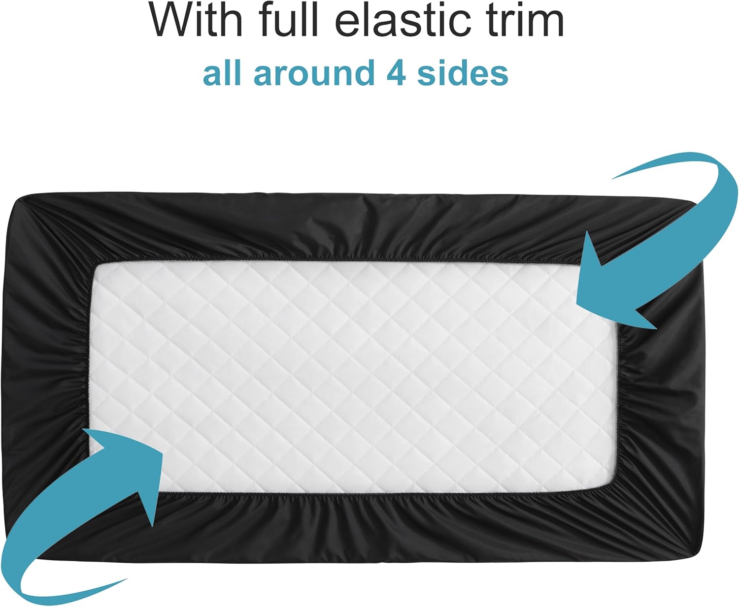 NTBAY 2 Pack Waterproof Crib Mattress Protector, Quilted 28"x52" Toddler Fitted Sheet - Machine
