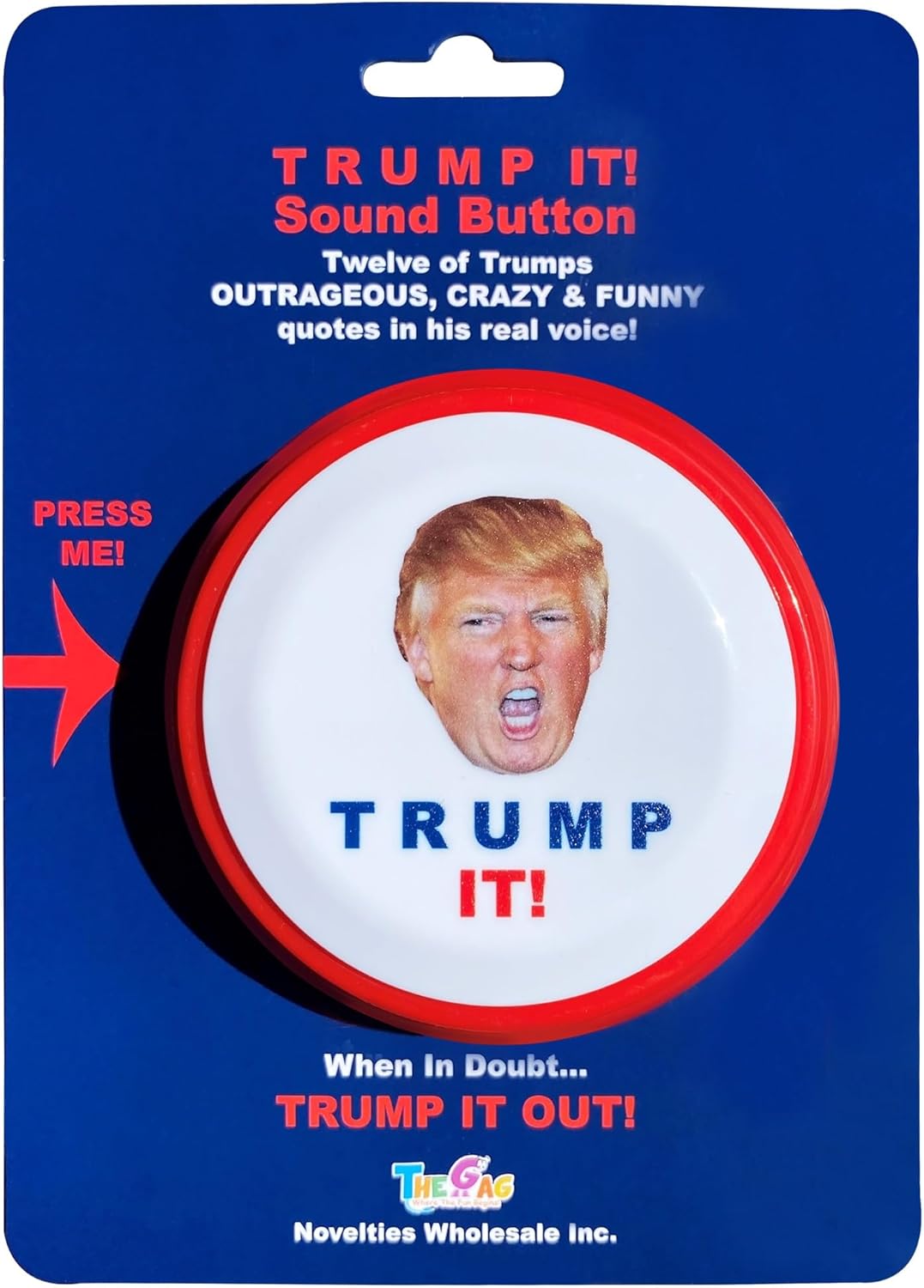 Talking Donald Trump Sound Button-12 Quotes in His REAL Voice-Funny Trump Gift for Men, Women