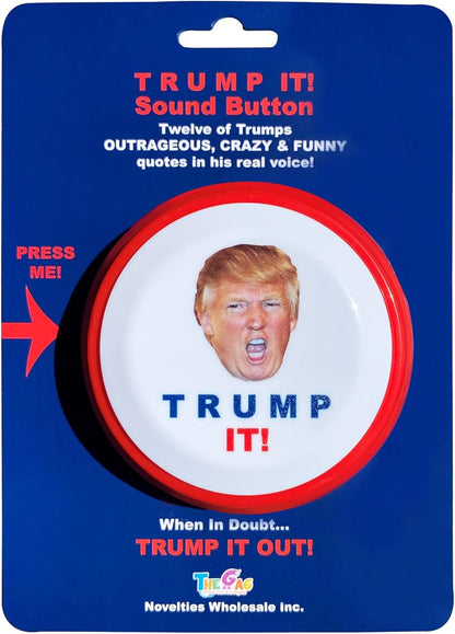 Talking Donald Trump Sound Button-12 Quotes in His REAL Voice-Funny Trump Gift for Men, Women