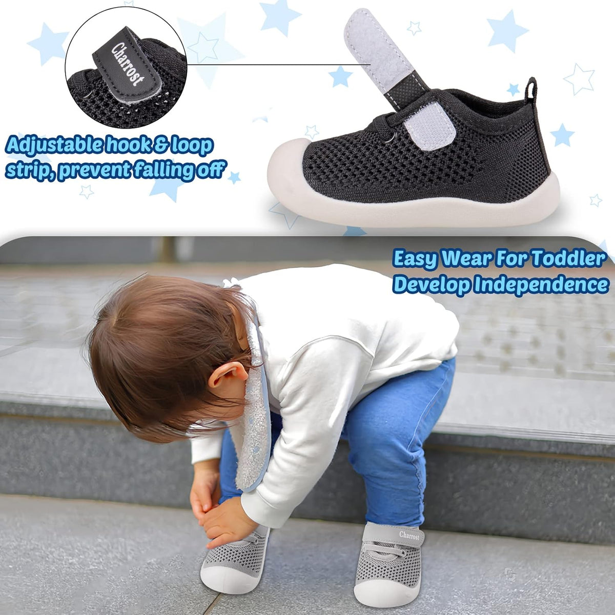 Baby First-Walking Shoes 1-4 Years Kid Shoes Trainers Toddler Infant Boys Girls Soft Sole Non Slip