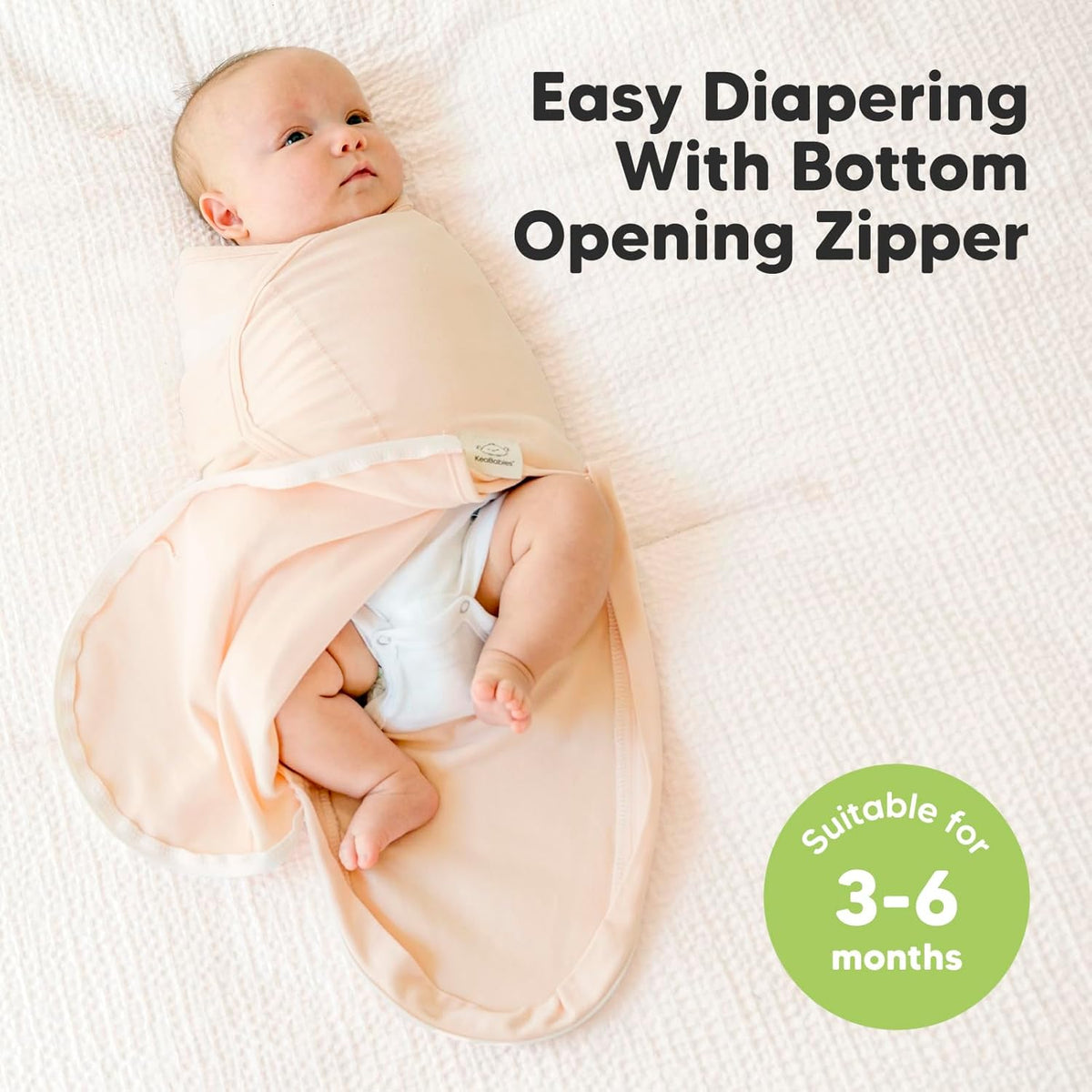 Baby Swaddle Sleep Sacks with Zipper - 3-Pack Swaddles for Newborns 3-6 Months, Infant, Baby Girls