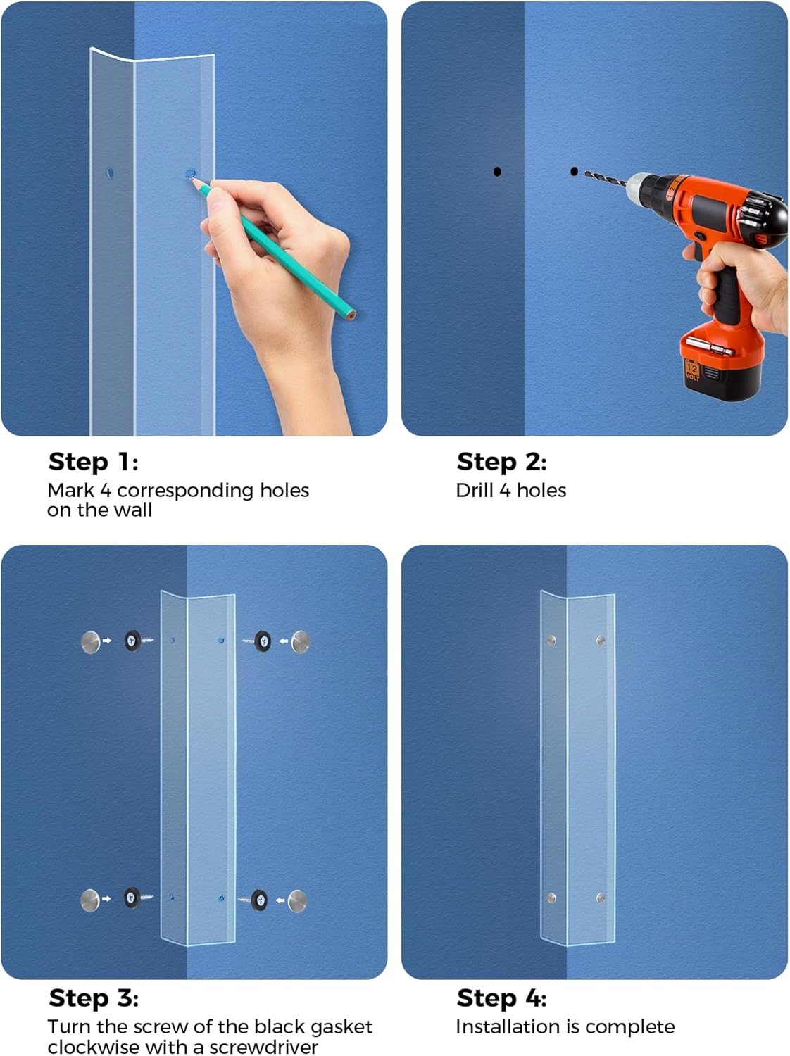 MONOID Wall Corner Protector, 2 PCS Furniture Edge Protection, PC Anti-Bump Guards Avoid Scratching