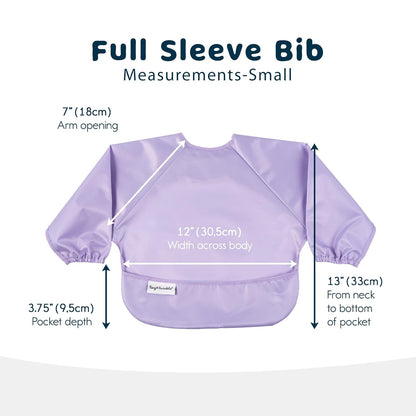 Tiny Twinkle Mess Proof Baby Bibs, 2pk Waterproof Smock Baby Bibs for Eating, Machine Washable Long