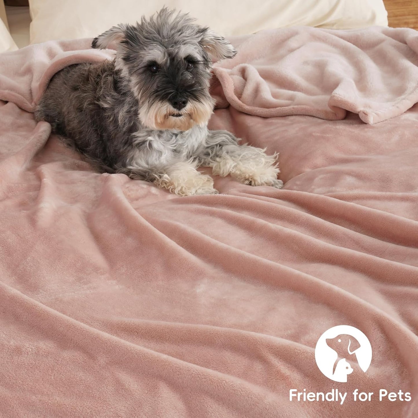 PHF Ultra Soft Fleece Blanket King Size, No Shed No Pilling Luxury Plush Cozy 300GSM Lightweight