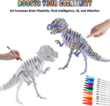 3D Coloring Puzzle Set, Arts and Crafts for Girls and Boys Age 6 7 8 9 10 11 12 Year Old, Fun