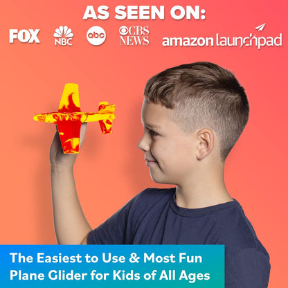 Airplane Toy Foam Glider Plane for Kids: Pool Toys & Coolest Gift For 7 Year Old Boys & Girls
