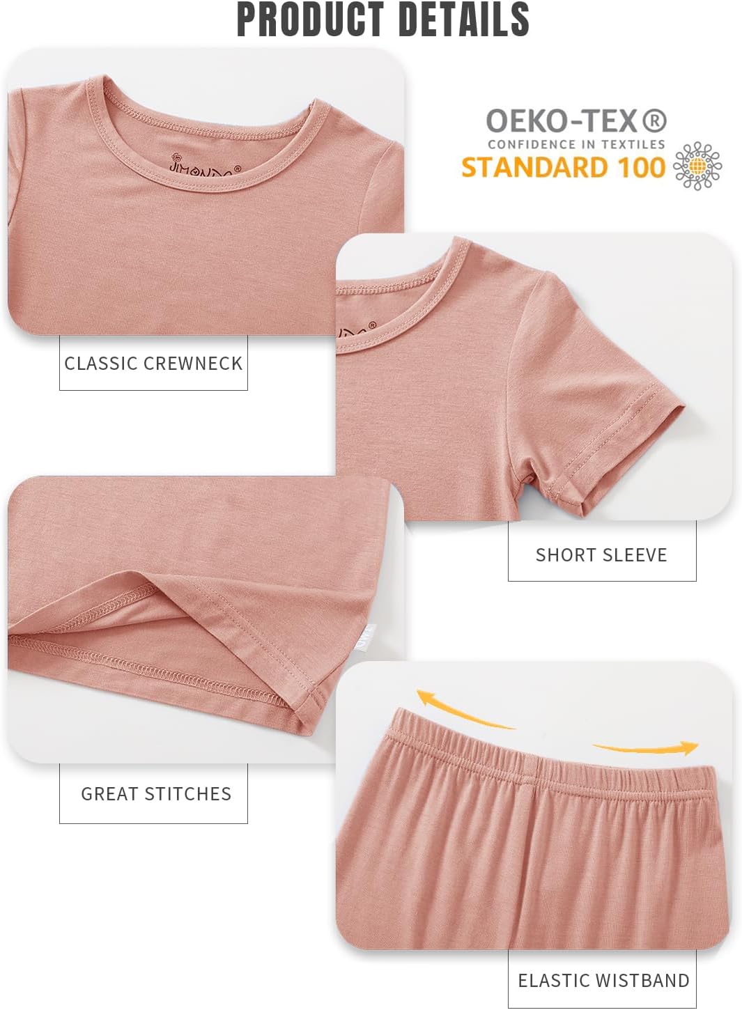 Jimonda Baby Boys Girls Pajama Sets Toddler Sleepwear Cool Jammies 2pcs Viscose from Bamboo PJs