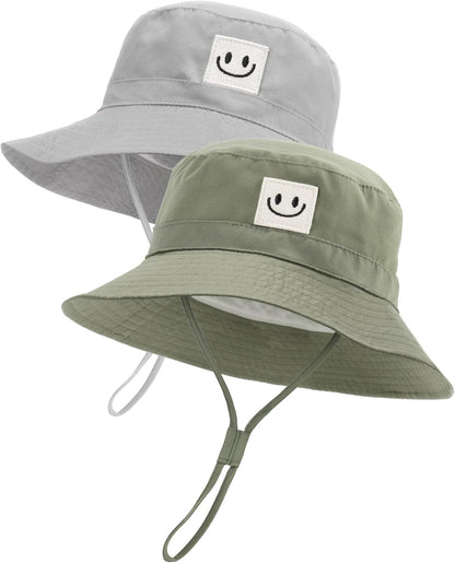 FURTALK Baby Sun Hat Smile Face Toddler Boys Girls Bucket Hat 0-5 Years Kids UPF 50+ Sun Protection
