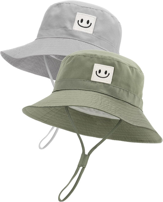 FURTALK Baby Sun Hat Smile Face Toddler Boys Girls Bucket Hat 0-5 Years Kids UPF 50+ Sun Protection