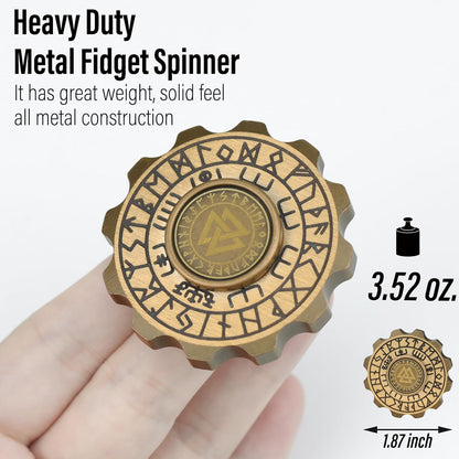 Freelove Viking Pirate & Gossip Design Fidgets Spinners, Copper Metal Spinner Fidget Toy Prime for