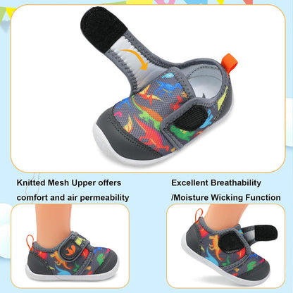 FEETCITY Baby First Walking Shoes Boys Girls Infant Sneakers Crib Shoes Breathable Lightweight Slip