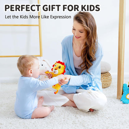Jollybaby Hand Puppets Baby Toy 0-6-12 Months, Plush Stuffed Animal Hand Puppets Toys for
