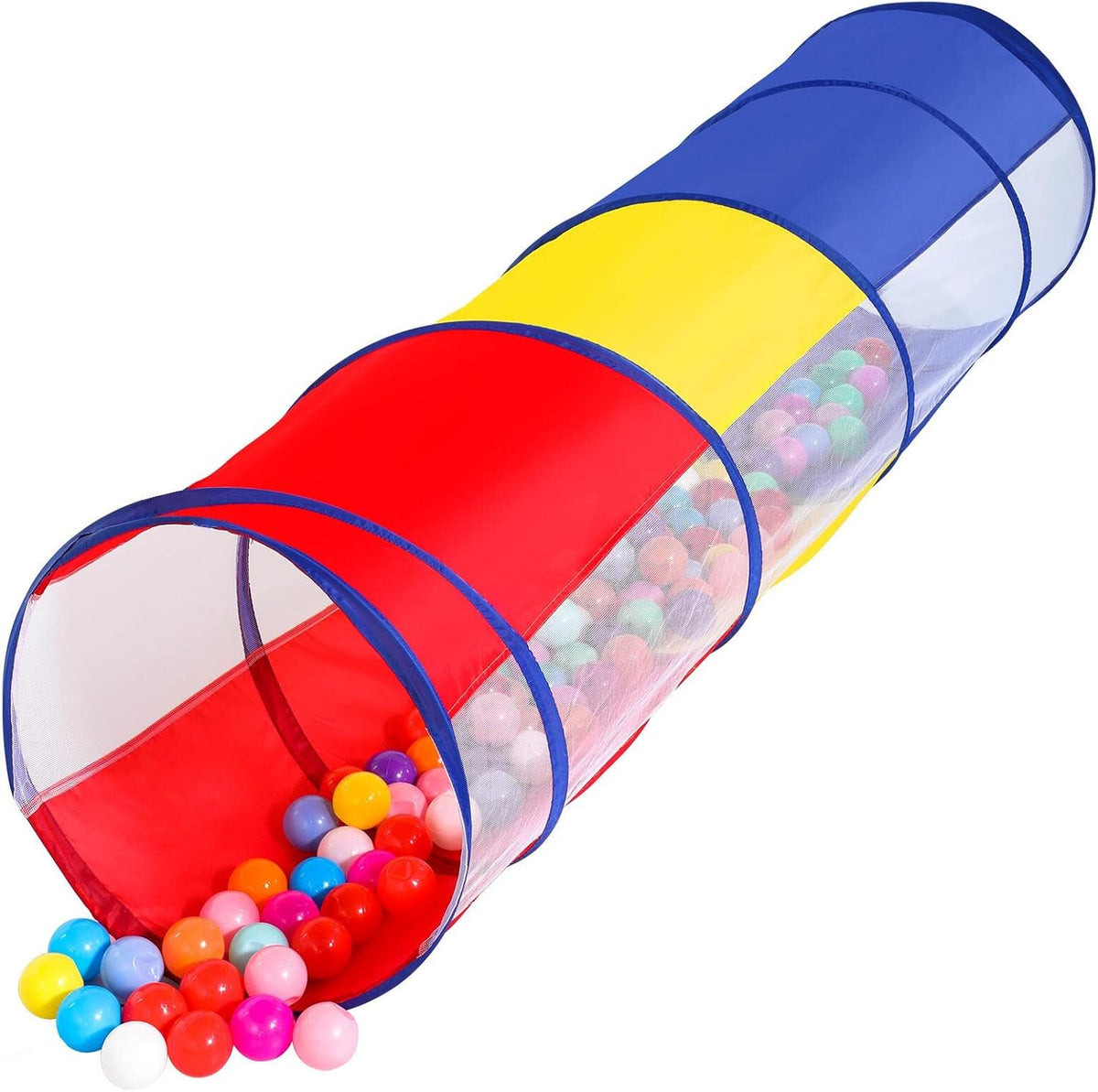 Kids Play Tunnel Tent for Toddlers, Colorful Pop Up Crawl Tunnel Toy for Baby or Pet with