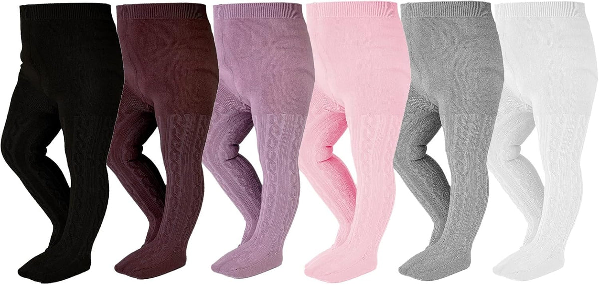EPEIUS Baby Girl Tights Thick Cable Knit Leggings Stockings Cotton Pantyhose for Newborn Infant