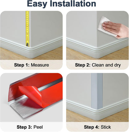 4PCS 45" Aluminum Metal Corner Protectors, Self Adhesive Corner Guards, Metal Wall Edge Protector