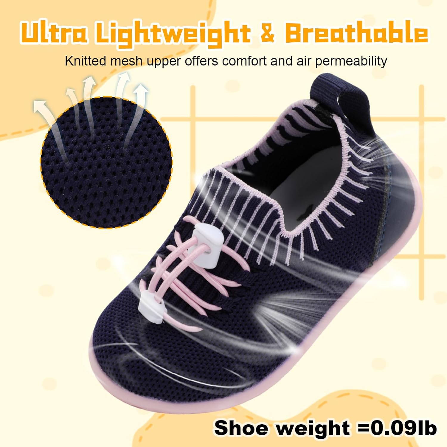 FEETCITY Baby Shoes Boys Girls First Walking Shoes Lightweight Infant Sneakers Slip On Shoe