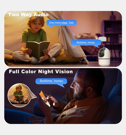 Security Cameras Indoor, 2K 5G&2.4Ghz WiFi Camera for Security Home with 911 Monitor Alert, 360 PTZ