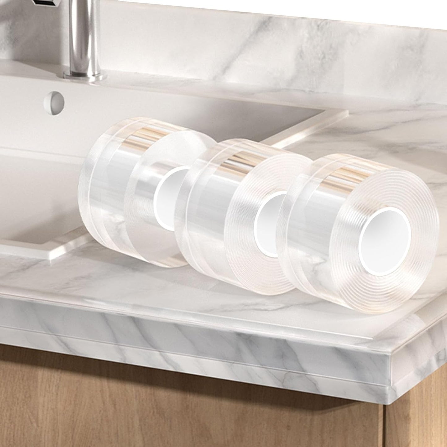 3 Pack Clear Edge Protector Strip,1.57 in x 9.84 FT,Sharp Edge Wrap Cover Tape,Self Adhesive