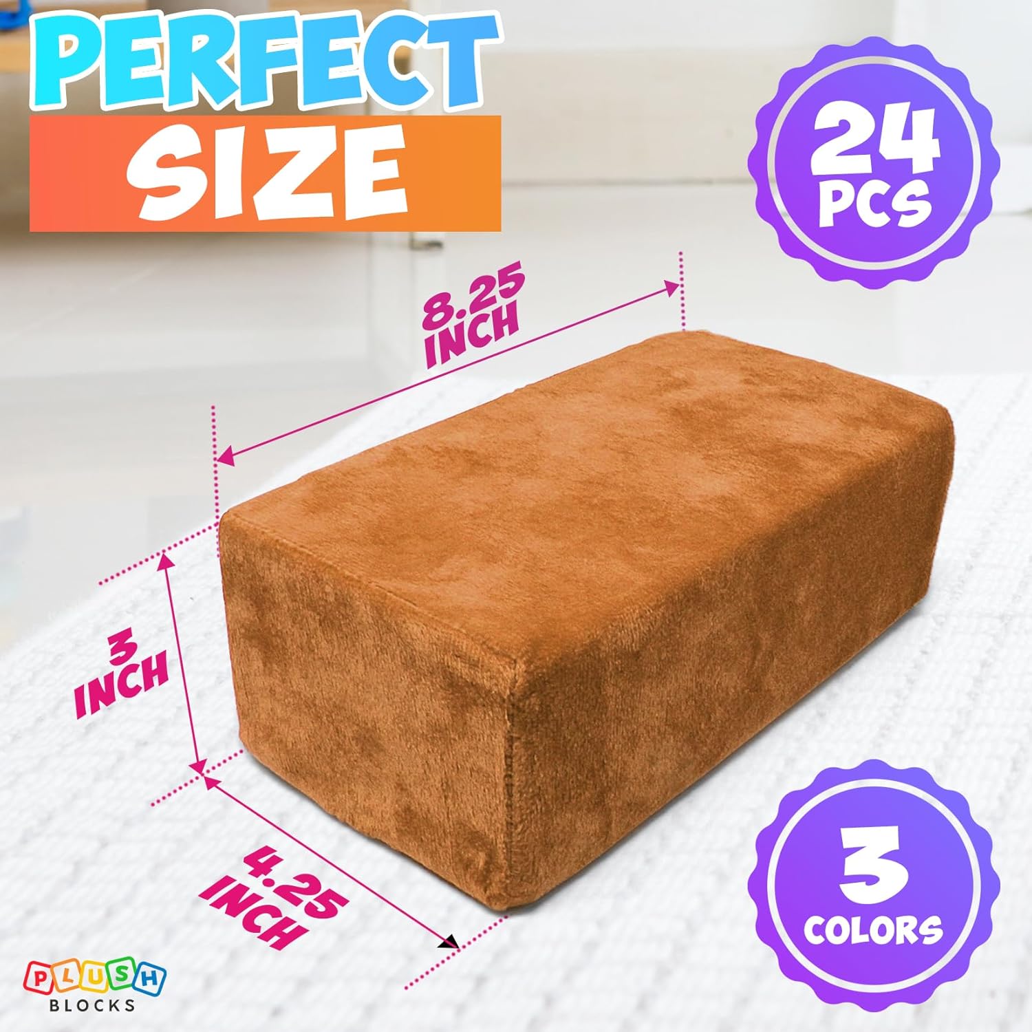 The Original Premium Plush Building Block for Kids - Certified Safe Foam Blocks in Luxuriously Soft