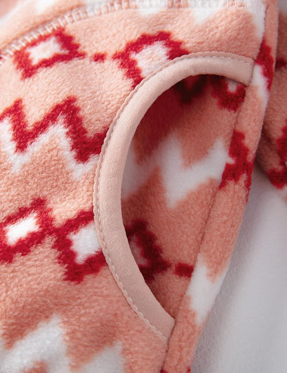 Kids Printed Polar Fleece Jacket Toddler Baby Boys Girls Autumn Winter Warm Sherpa Lining Outerwear