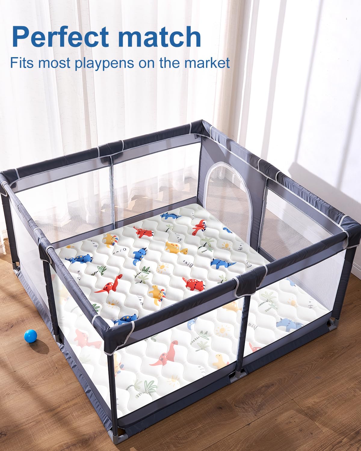 Premium Foam Baby Play Mat 74" X 50", Thick One-Piece Crawling Plyapen Mat, Odorless Baby Mat For