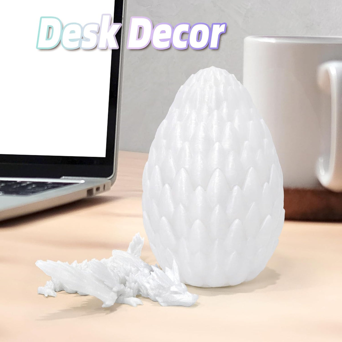 Upgraded 3D Printed Flying Dragon in Egg - Surprise Egg with Flexible Winged Dragon Inside, Mystery