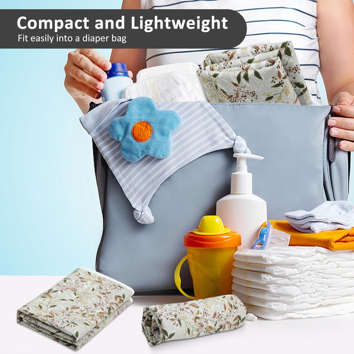 Baby Diaper Changing Pad, 21 5/8" x 31.5" Waterproof Changing Pad Liners - Reusable Soft and
