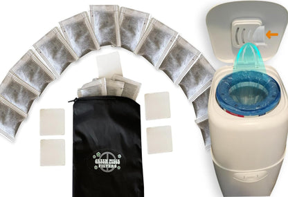 Green Piece® Pack of All Natural Baby Diaper Pail Deodorizer Activated Charcoal Air Purifier (15