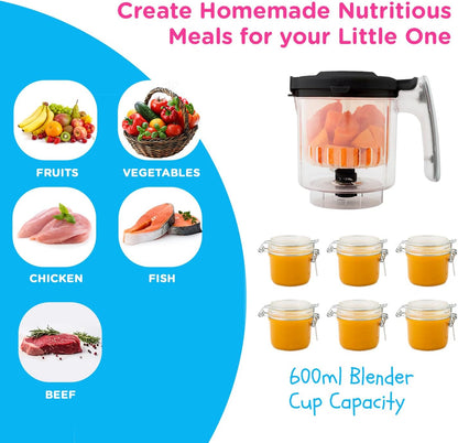 EVLA'S Baby Food Maker, Steamer, Blender, Baby Food Processor for Healthy Homemade Baby Food in