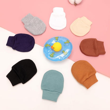 BQUBO Newborn Infant Toddler Mittens No Scratch Cotton Elastic Wrist Gloves Hypoallergenic for 0-6