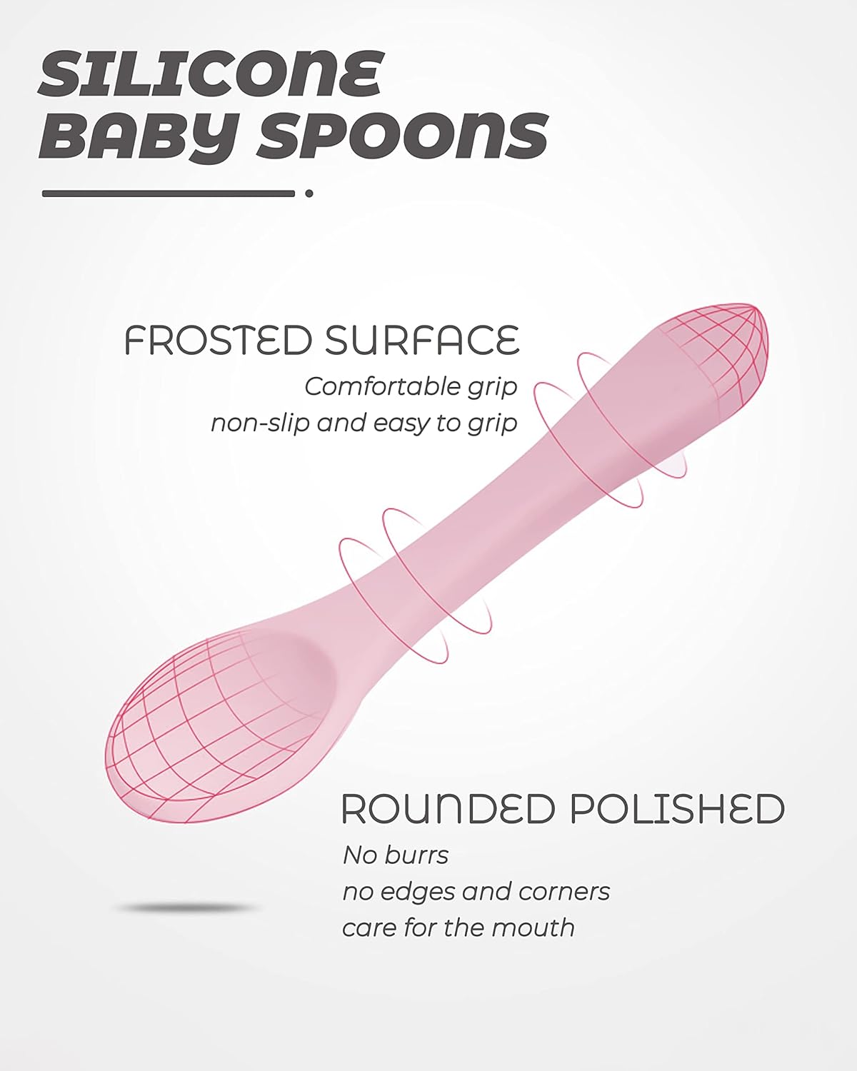 10 Pcs Silicone Baby Spoons and Forks, Chewable Utensils for Self-Feeding, Kids Utensils for Over 6