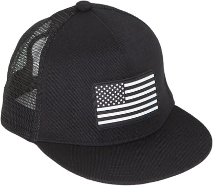 Baby Hats - Baseball Hat, Newborn Youth Flat Brim Mesh Trucker Surf Skate Bubba Bro Fitted Beach