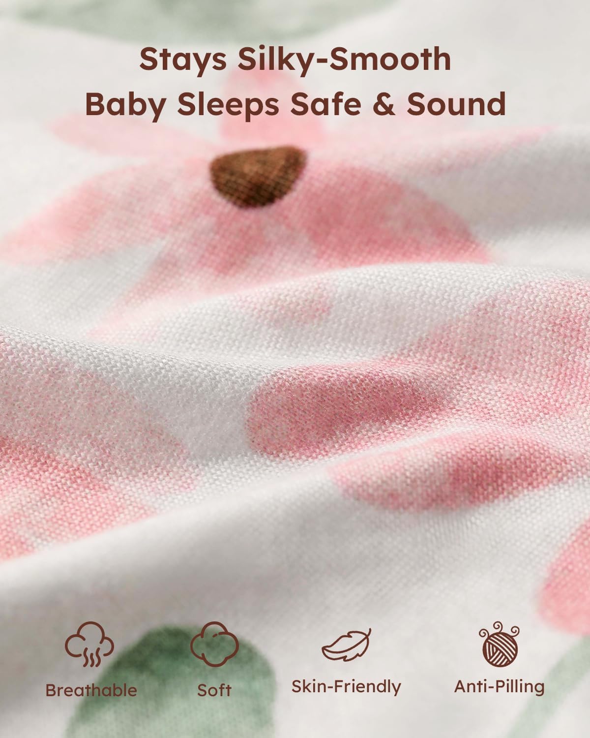 Yoofoss Crib Sheets Girl 2 Pack, 52x28 Fitted Baby Crib Sheet Fits for Standard Crib and Toddler