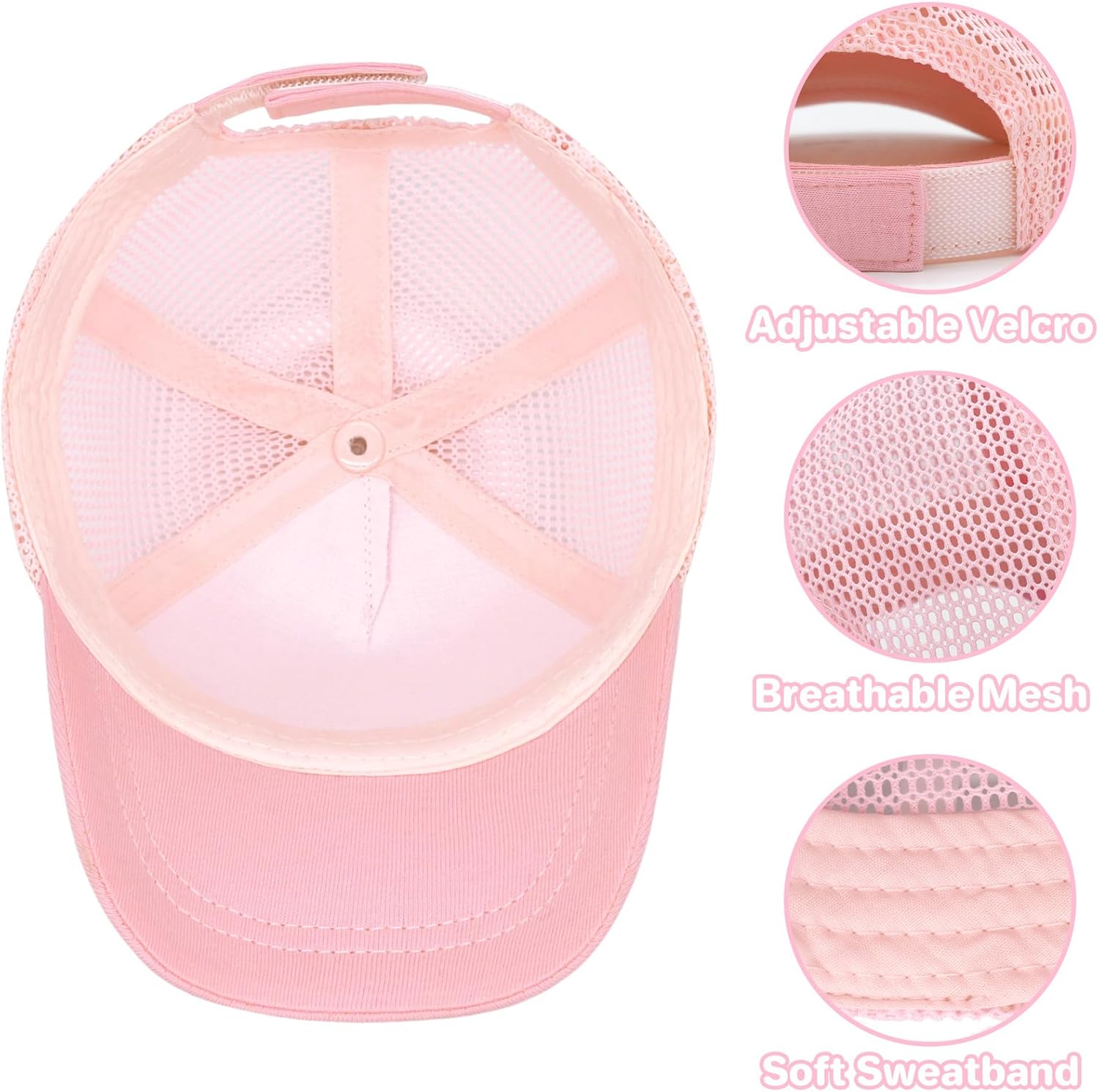 qikqik Baby Baseball Cap Toddler Baseball Hat with Mesh Infant Sun Hat UPF 50+ Baby Ball Cap