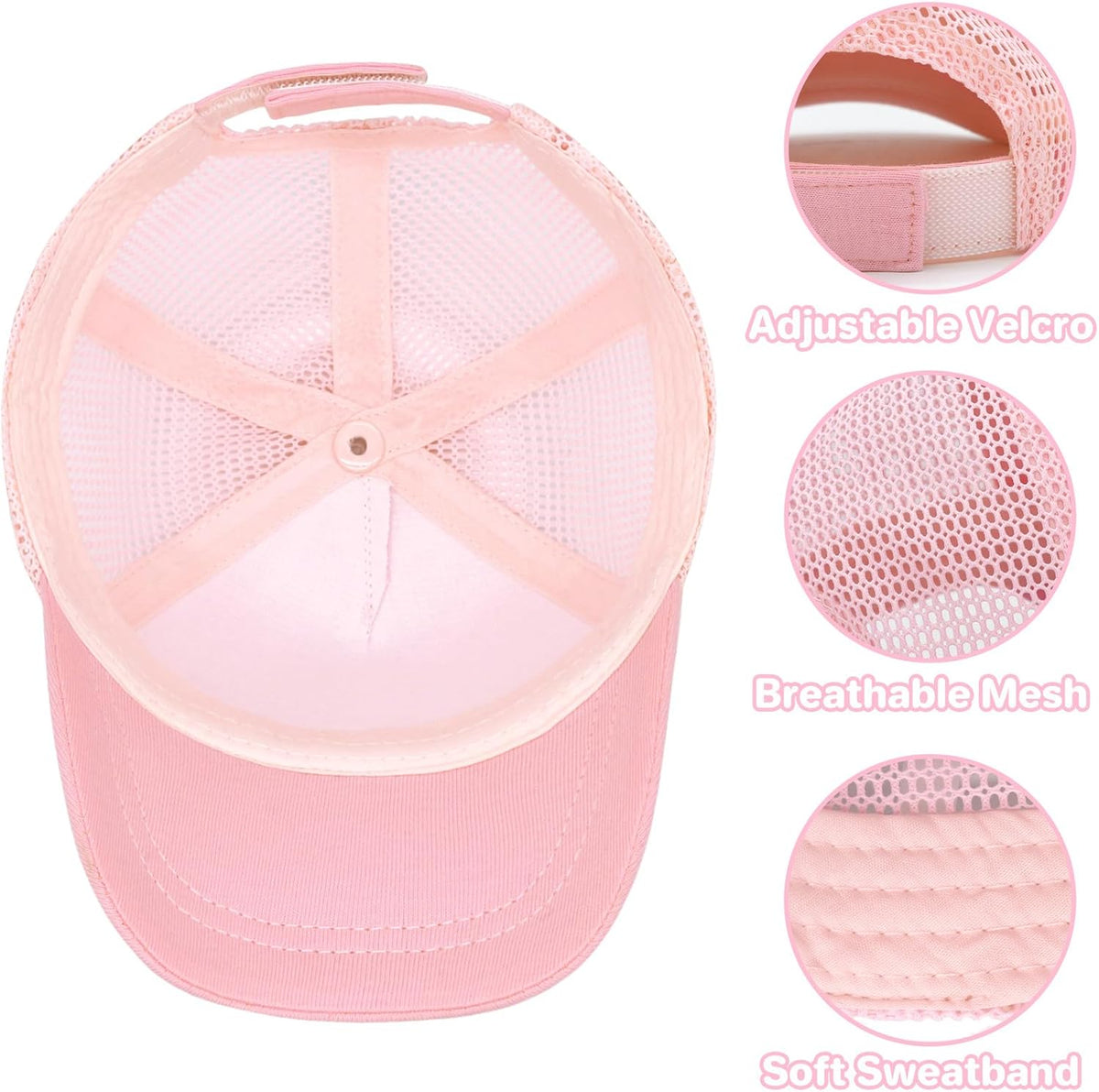 qikqik Baby Baseball Cap Toddler Baseball Hat with Mesh Infant Sun Hat UPF 50+ Baby Ball Cap