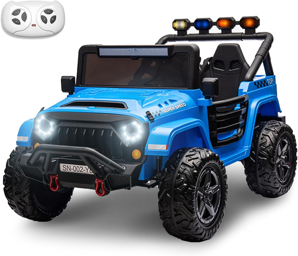24V 2 Seater Ride On Truck with Remote Control 4WD Electric Car for Kids Ride On Car Battery