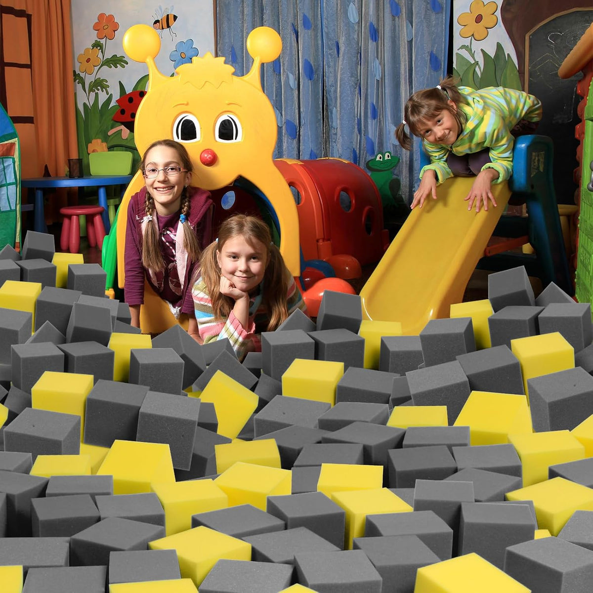 Foam Pit Cubes, 24 PCS 5 Inches Gymnastics Foam Blocks Trampoline Blocks, Multi-Sport Protective