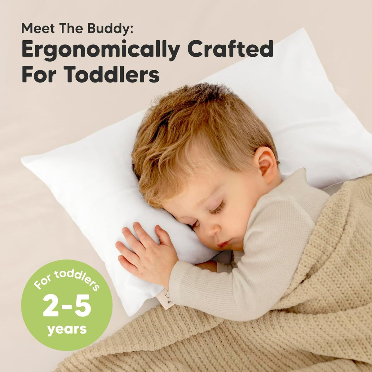Toddler Pillow with Pillowcase - 10x18 My Little Dreamy Kids Travel Bed Pillows for Sleeping