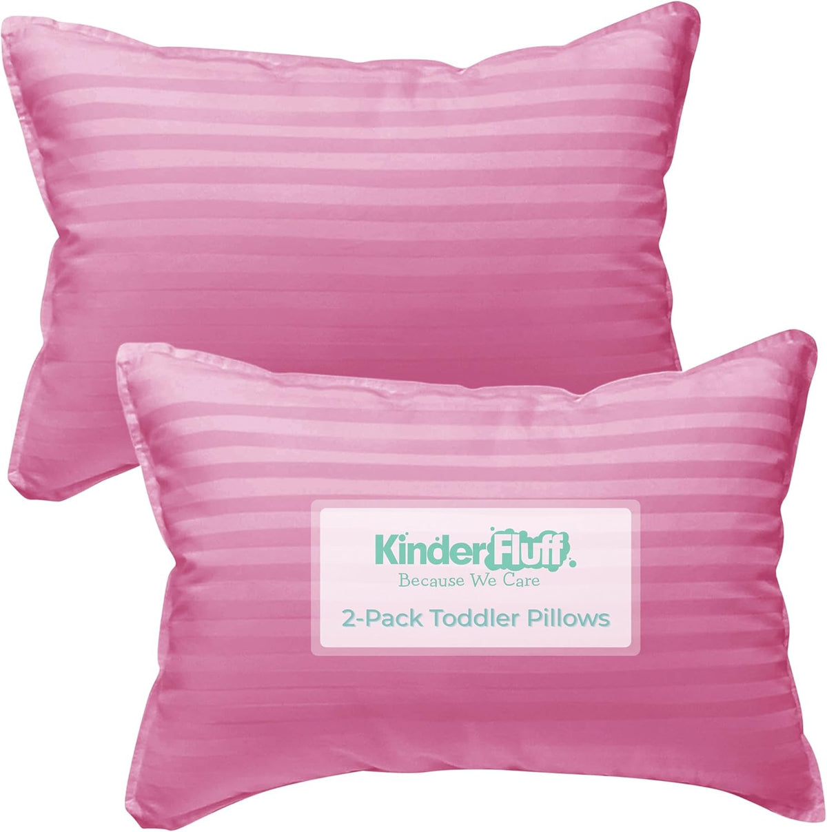 kinder Fluff Toddler Pillow (2-Pack) – Small Pillows for Kids - Hypoallergenic, Machine Washable &