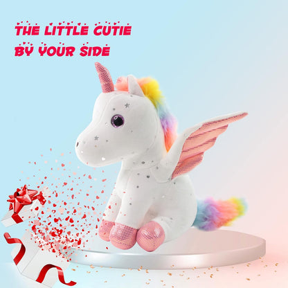 Sew Butiful 8" Unicorn Stuffed Animal - Cute Plush Toy Gift for 3-8 Years Old Girls, Soft Birthday