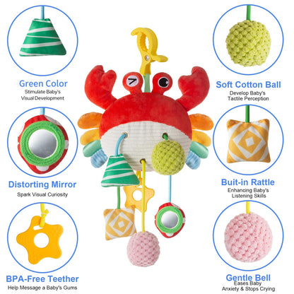 Lynncare Car Seat Toy, Stroller Toy with a Convenient Clip